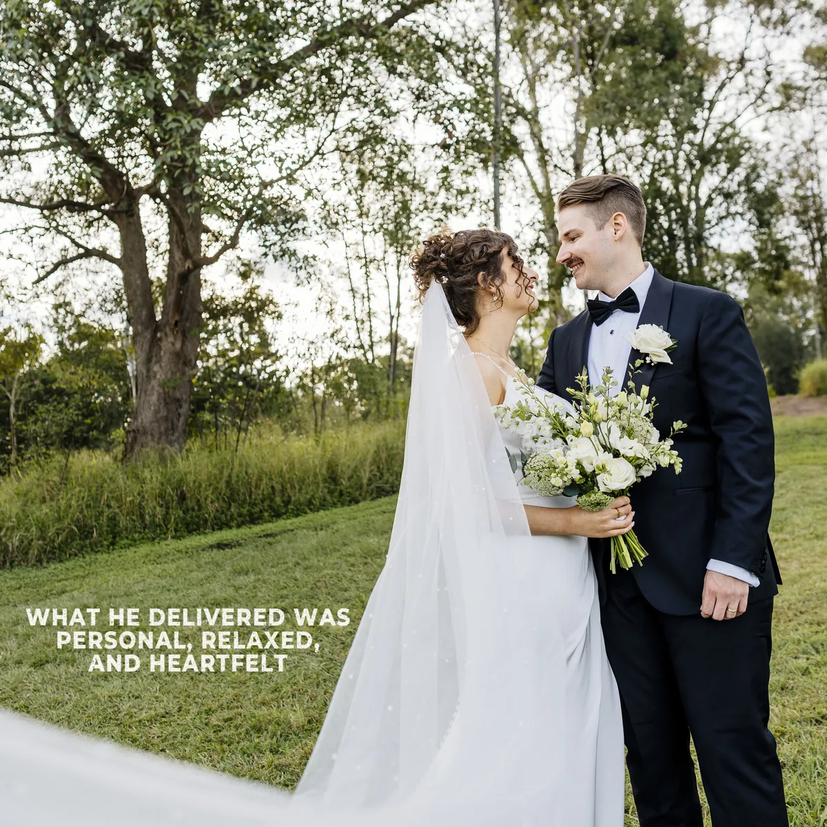 Ash and Ewan on their wedding day, photo by The Infinity Collective