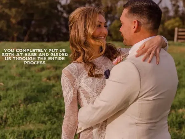 Jake Smith was the marriage celebrant for Jade & Brendan at Spicers Peak Lodge, Maryvale, Queensland, and they gave him a five star rating for his wedding celebrant services.