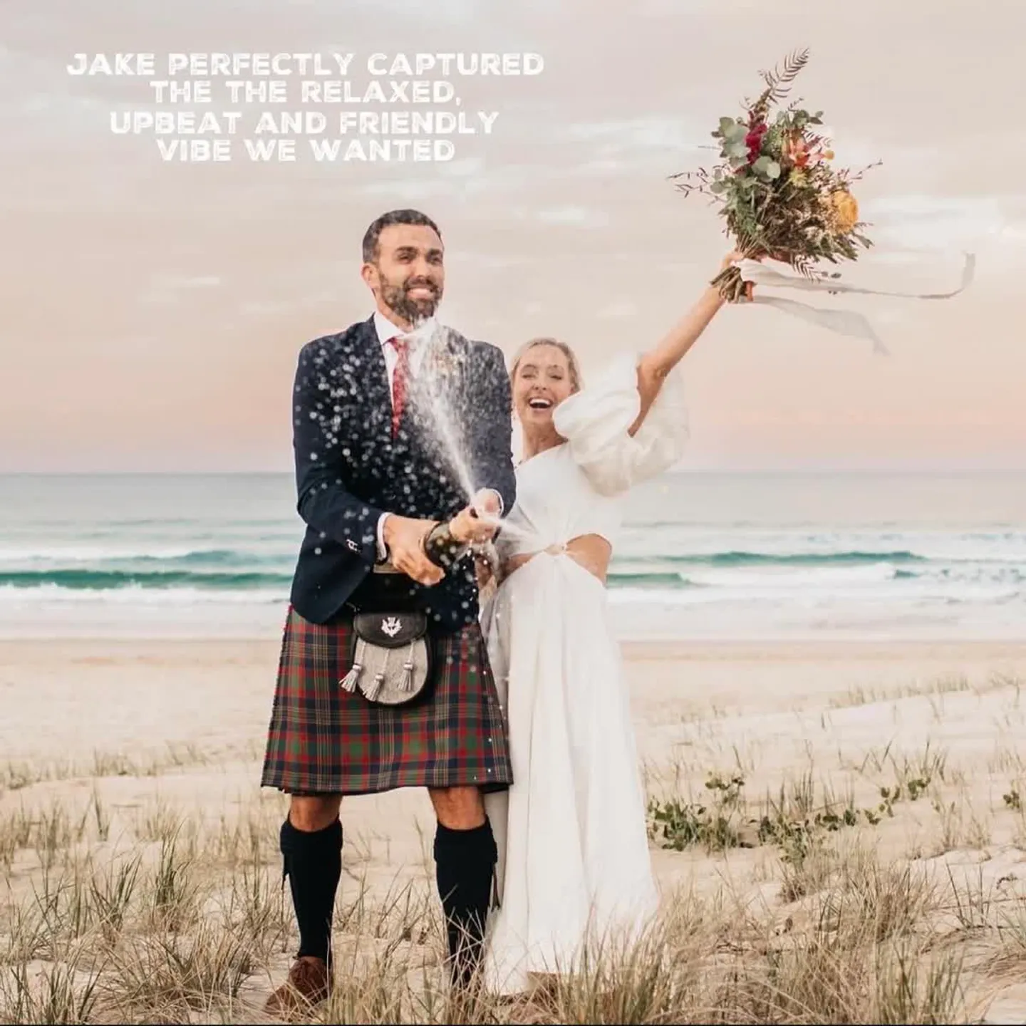 Jake Smith was the marriage celebrant for Cat & Andy at Pacific Beach Function Centre, Palm Beach, Queensland, and they gave him a five star rating for his wedding celebrant services.