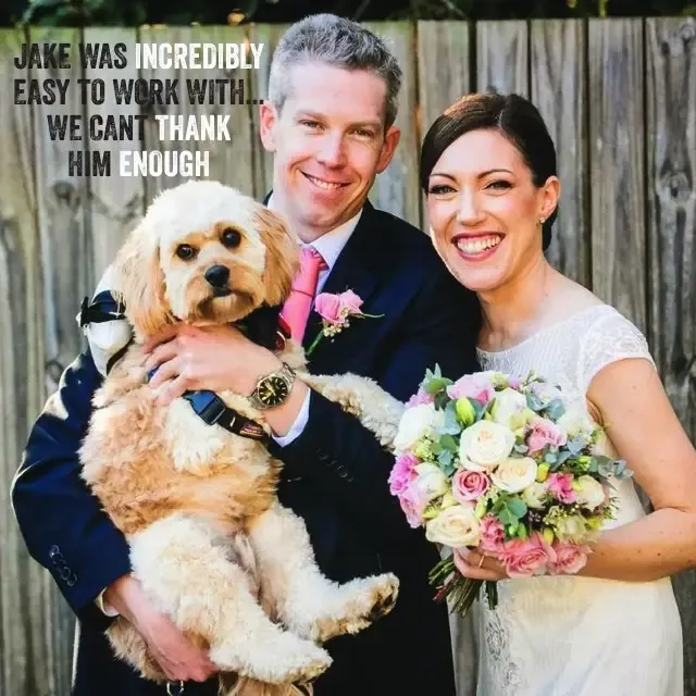 Jake Smith was the marriage celebrant for Adam & Anita, and they gave him a five star rating for his wedding celebrant services.