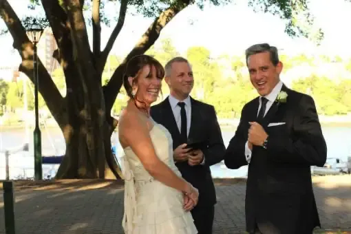 Jake Smith was the marriage celebrant for Adam & Leah at Brisbane Botanic Gardens, Brisbane, Queensland, and they gave him a five star rating for his wedding celebrant services.