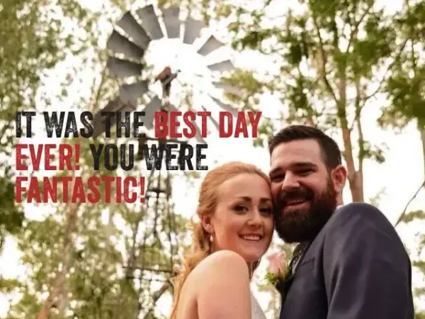 Jake Smith was the marriage celebrant for Anthony & Shelley at Macarthur Park Function Centre, Ipswich, Queensland, and they gave him a five star rating for his wedding celebrant services.