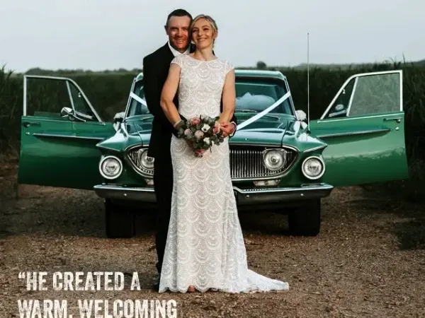 Jake Smith was the marriage celebrant for Brad & Kate at Norwell Motorplex, Gold Coast, Queensland, and they gave him a five star rating for his wedding celebrant services.