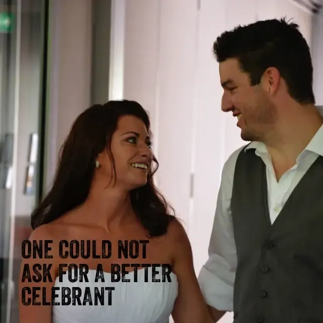 Jake Smith was the marriage celebrant for Cameron & Tina, and they gave him a five star rating for his wedding celebrant services.