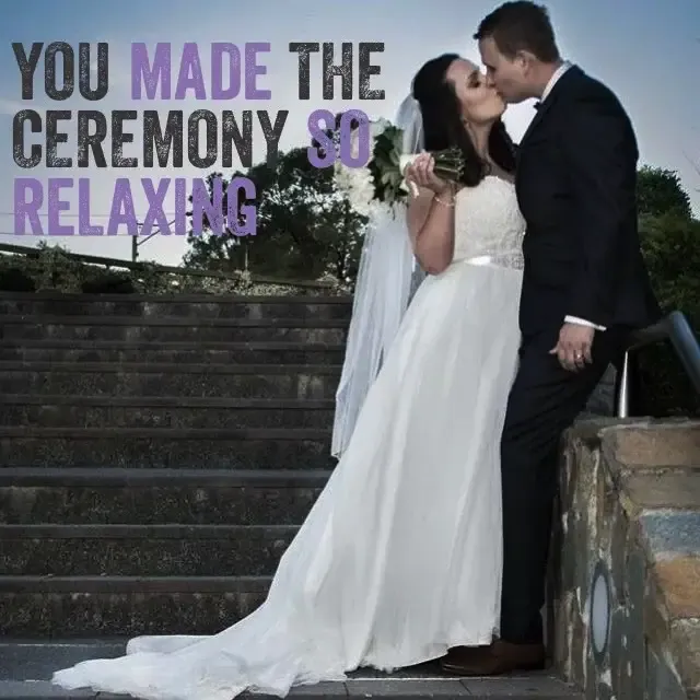 Jake Smith was the marriage celebrant for Chris & Carissa, and they gave him a five star rating for his wedding celebrant services.