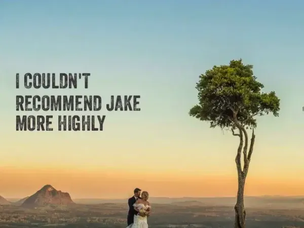 Jake Smith was the marriage celebrant for Dan & Steph at Maleny Manor, Maleny, Queensland, and they gave him a five star rating for his wedding celebrant services.