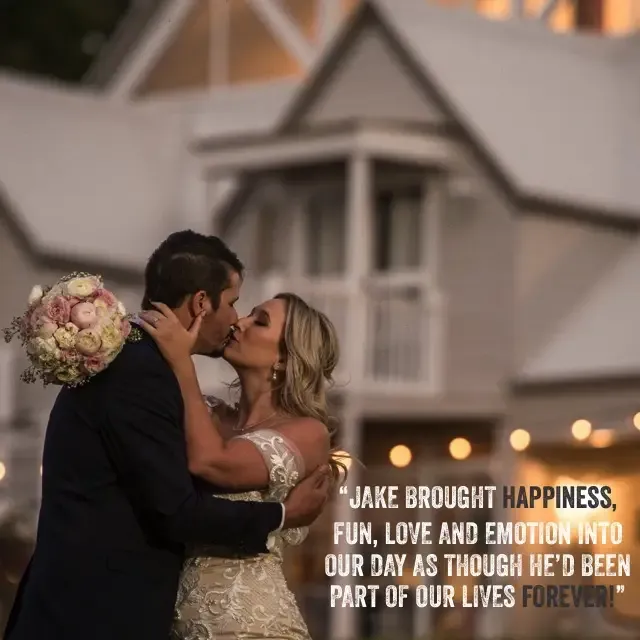 Jake Smith was the marriage celebrant for Daniel & Stephanie at Maleny Manor, Maleny, Queensland, and they gave him a five star rating for his wedding celebrant services.