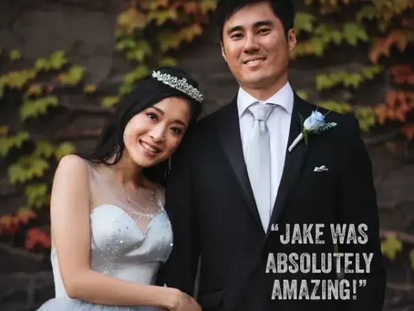Jake Smith was the marriage celebrant for David & Lily at The Willows, Melbourne, Victoria, and they gave him a five star rating for his wedding celebrant services.