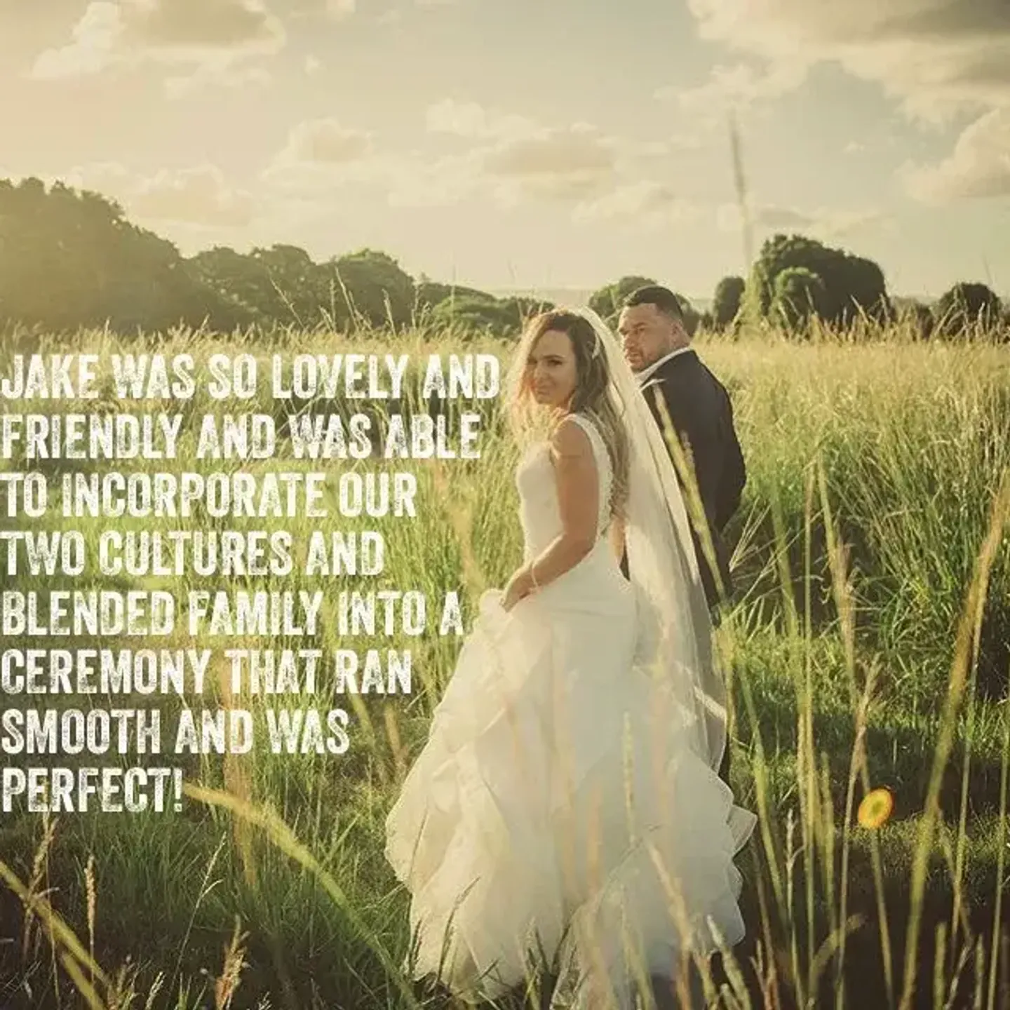 Jake Smith was the marriage celebrant for David & Tarryn at Braeside Chapel At Gin House Creek Estate, Merrimac, Queensland, and they gave him a five star rating for his wedding celebrant services.