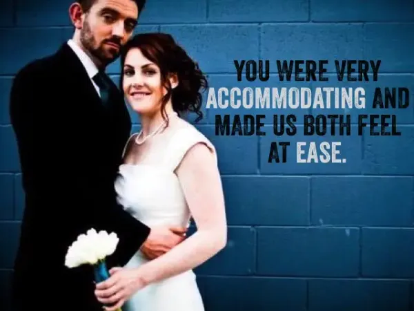 Jake Smith was the marriage celebrant for Dayne & Marcia, and they gave him a five star rating for his wedding celebrant services.