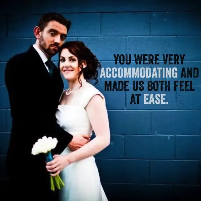 Jake Smith was the marriage celebrant for Dayne & Marcia, and they gave him a five star rating for his wedding celebrant services.