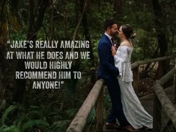 Jake Smith was the marriage celebrant for Gareth & Fiona at Coolibah Downs Private Estate, Gold Coast, Queensland, and they gave him a five star rating for his wedding celebrant services.