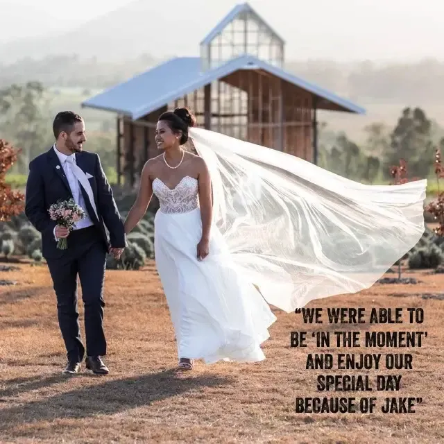 Jake Smith was the marriage celebrant for Gennaro & Trina at Kooroomba Vineyards And Lavender Farm, Mount Alford, Queensland, and they gave him a five star rating for his wedding celebrant services.