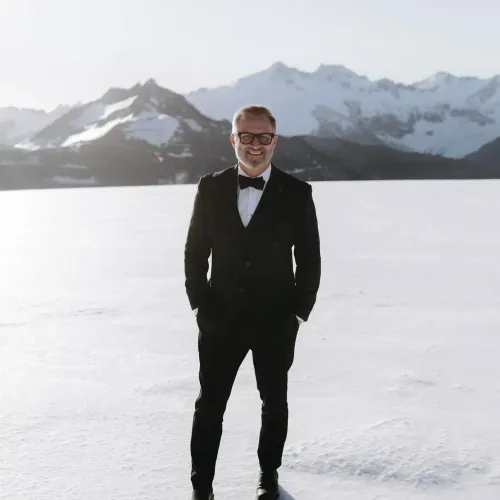 Real couple sharing a moment during their ceremony