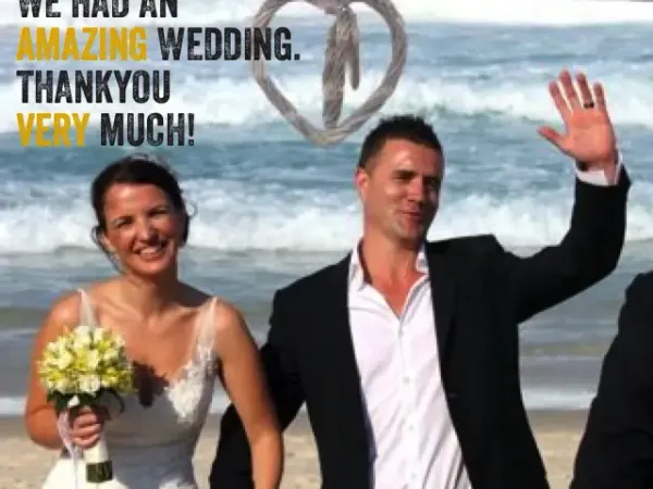 Jake Smith was the marriage celebrant for Jamie & Trudy, and they gave him a five star rating for his wedding celebrant services.