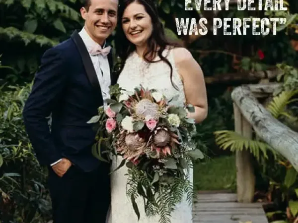 Jake Smith was the marriage celebrant for Jason & Megan at Bundaleer Rainforest Gardens, Brookfield, Brisbane, Queensland, and they gave him a five star rating for his wedding celebrant services.