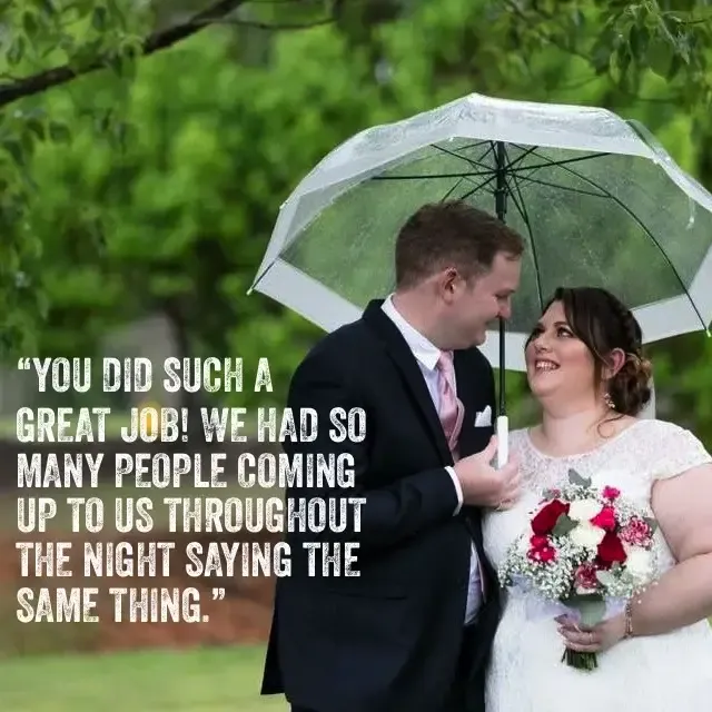 Jake Smith was the marriage celebrant for Jason & Tegan at Samsonvale Hall, Samsonvale, Queensland, and they gave him a five star rating for his wedding celebrant services.