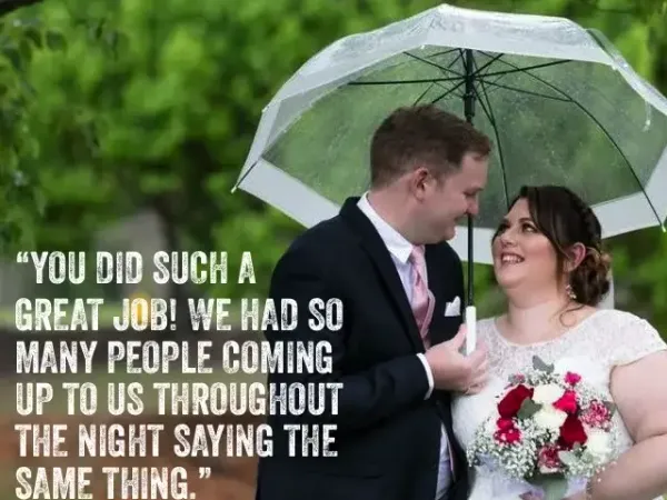 Jake Smith was the marriage celebrant for Jason & Tegan at Samsonvale Hall, Samsonvale, Queensland, and they gave him a five star rating for his wedding celebrant services.