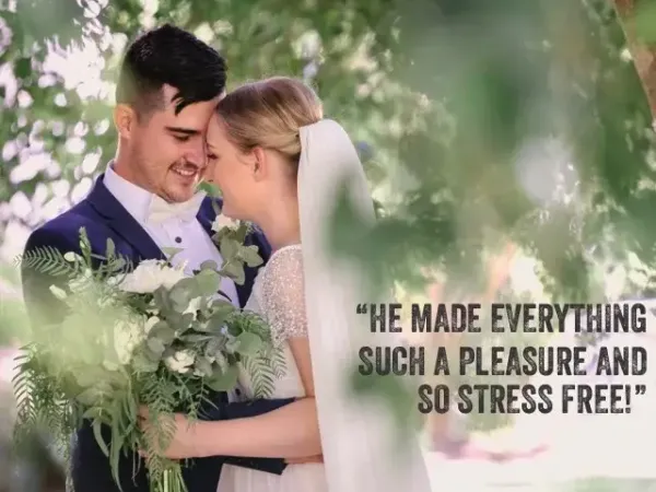 Jake Smith was the marriage celebrant for Jason & Braidi at Coolibah Downs, Gold Coast, Queensland, and they gave him a five star rating for his wedding celebrant services.