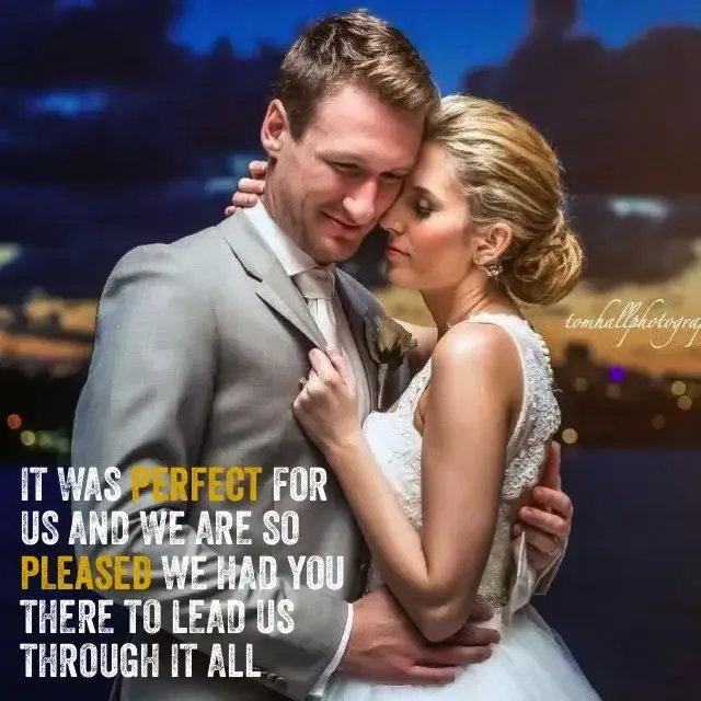 Jake Smith was the marriage celebrant for Jonathon & Emma at Broadway Chapel, Brisbane, Queensland, and they gave him a five star rating for his wedding celebrant services.