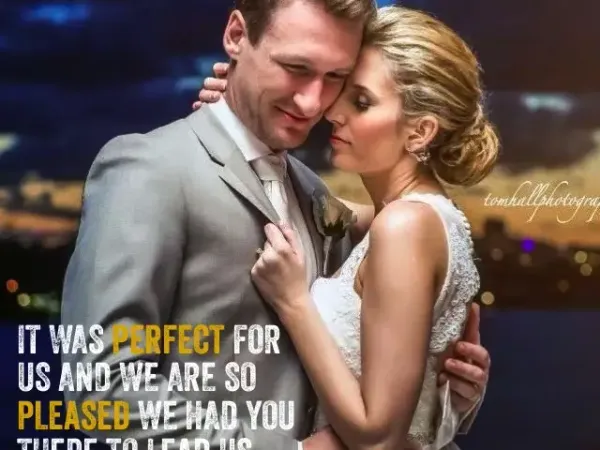 Jake Smith was the marriage celebrant for Jonathon & Emma at Broadway Chapel, Brisbane, Queensland, and they gave him a five star rating for his wedding celebrant services.