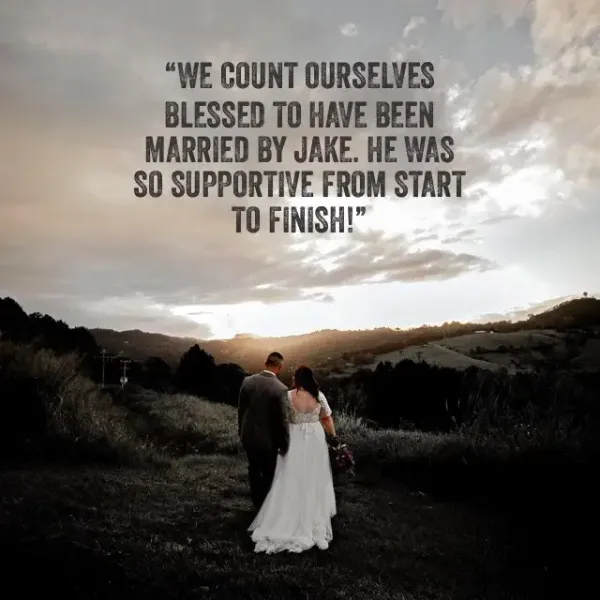 Jake Smith was the marriage celebrant for Katia & Enrique at Summergrove Estate, Carool, New South Wales, and they gave him a five star rating for his wedding celebrant services.