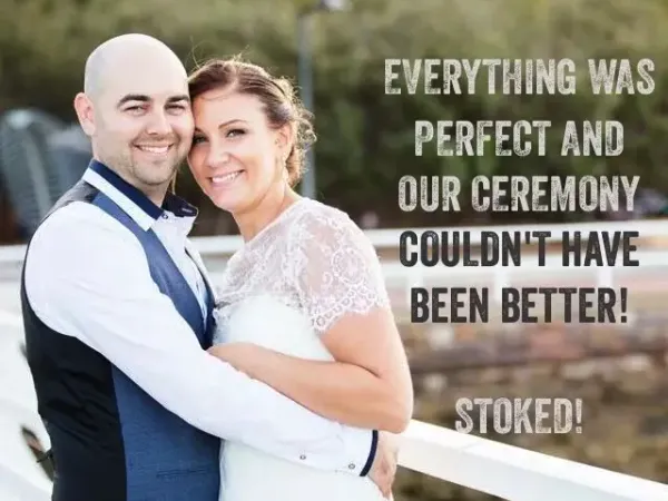 Jake Smith was the marriage celebrant for Kepler & Sara, and they gave him a five star rating for his wedding celebrant services.