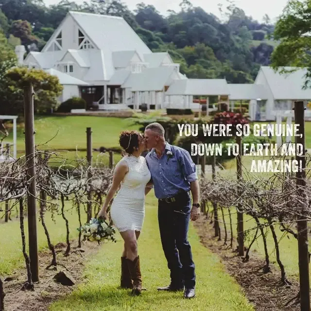 Jake Smith was the marriage celebrant for Lena & Brad at Maleny Manor, Maleny, Queensland, and they gave him a five star rating for his wedding celebrant services.