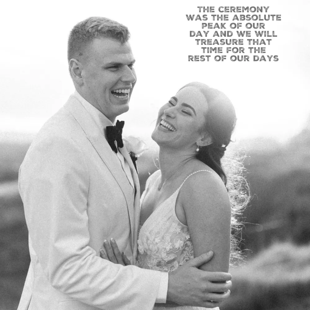 Bianca and Luke testimonial