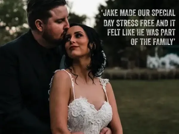 Jake Smith was the marriage celebrant for Luke & Conna at Braeside Estate, Merrimac, Queensland, and they gave him a five star rating for his wedding celebrant services.