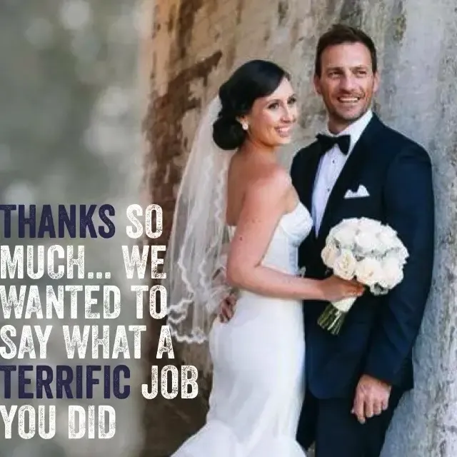 Jake Smith was the marriage celebrant for Marc & Alexia at The Landings, Docklands, Victoria, and they gave him a five star rating for his wedding celebrant services.