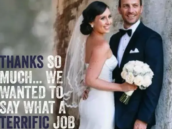 Jake Smith was the marriage celebrant for Marc & Alexia at The Landings, Docklands, Victoria, and they gave him a five star rating for his wedding celebrant services.