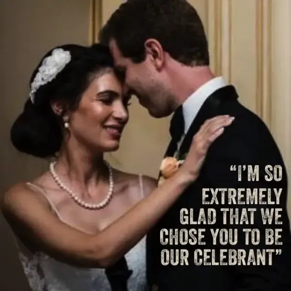 Jake Smith was the marriage celebrant for Mark & Emma at Ripponlea Estate, Melbourne, Victoria, and they gave him a five star rating for his wedding celebrant services.