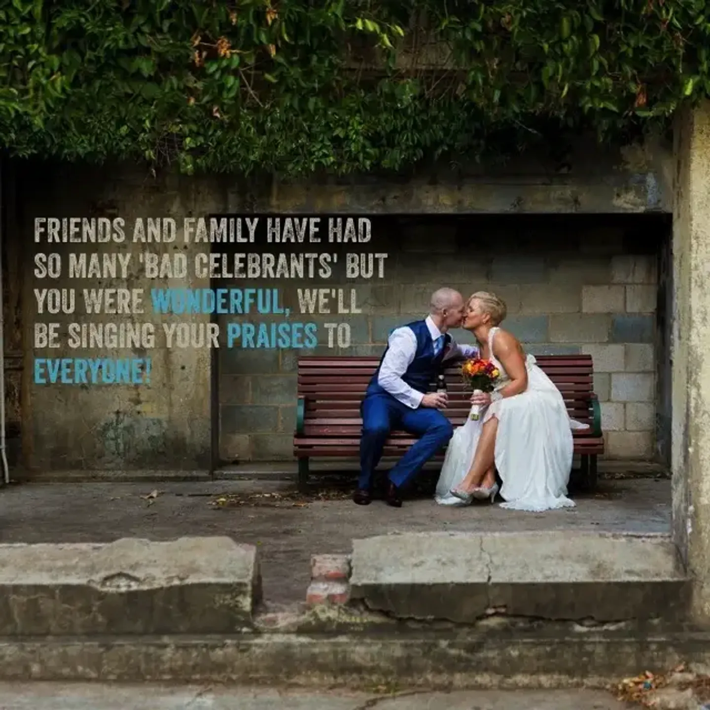 Jake Smith was the marriage celebrant for Marty & Mel at Brisbane Powerhouse, Brisbane, Queensland, and they gave him a five star rating for his wedding celebrant services.