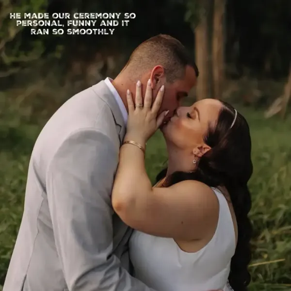 Jake Smith was the marriage celebrant for Sarah & Joel at Bundaleer Rainforest Gardens, Brookfield, Brisbane, Queensland, and they gave him a five star rating for his wedding celebrant services.