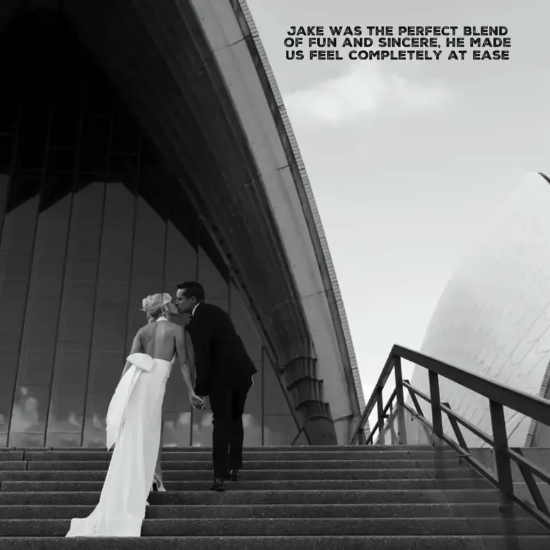 Jake Smith was the marriage celebrant for Taryn & Aaron at Royal Botanic Gardens Sydney, Sydney, New South Wales, and they gave him a five star rating for his wedding celebrant services.