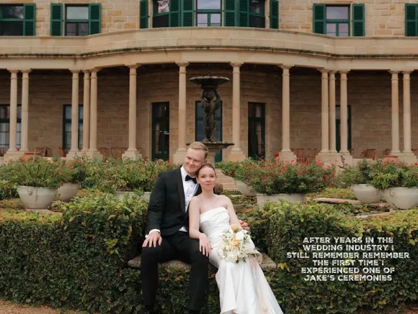 Jake Smith was the marriage celebrant for Abbey & Tim at Jimbour House, Jimbour, Queensland, and they gave him a five star rating for his wedding celebrant services.