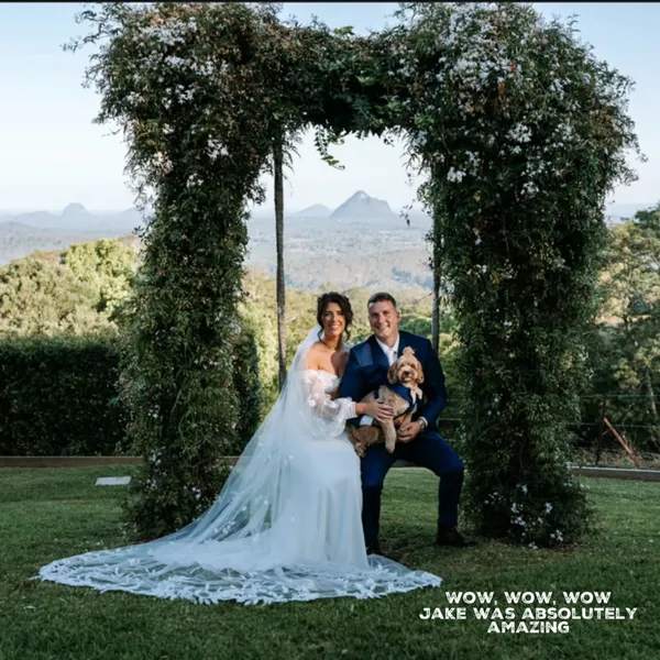 Jake Smith was the marriage celebrant for Ella & Ryan at Tiffany's Maleny, Maleny, Queensland, and they gave him a five star rating for his wedding celebrant services.