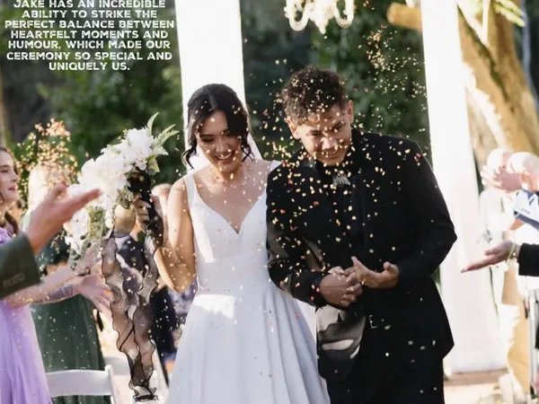 Jake Smith was the marriage celebrant for Hayley & Storm at Bundaleer Rainforest Gardens, Brookfield, Brisbane, Queensland, and they gave him a five star rating for his wedding celebrant services.