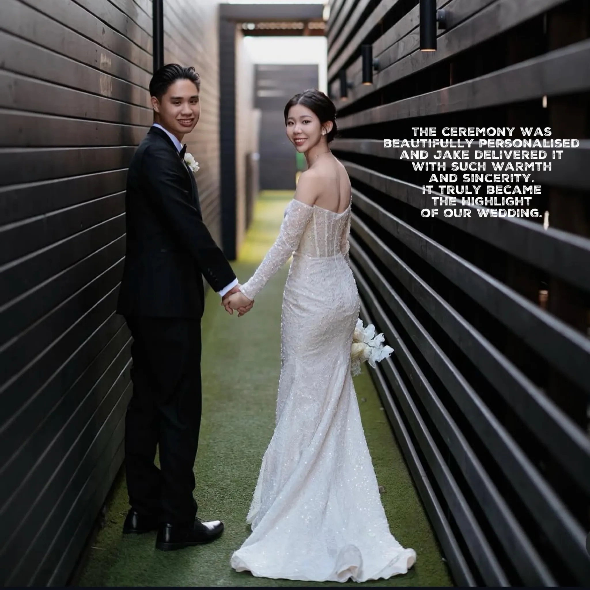 Jake Smith was the marriage celebrant for Sheryn & Pierre at The Refinery, Newstead, Queensland, and they gave him a five star rating for his wedding celebrant services.