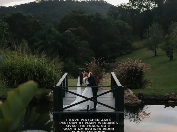 Jake Smith was the marriage celebrant for Maddy & Tim at Austinvilla Estate, Austinville, Queensland, and they gave him a five star rating for his wedding celebrant services.