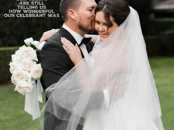 Jake Smith was the marriage celebrant for Lauren & Stephen at Gabbinbar, Toowoomba, Queensland, and they gave him a five star rating for his wedding celebrant services.
