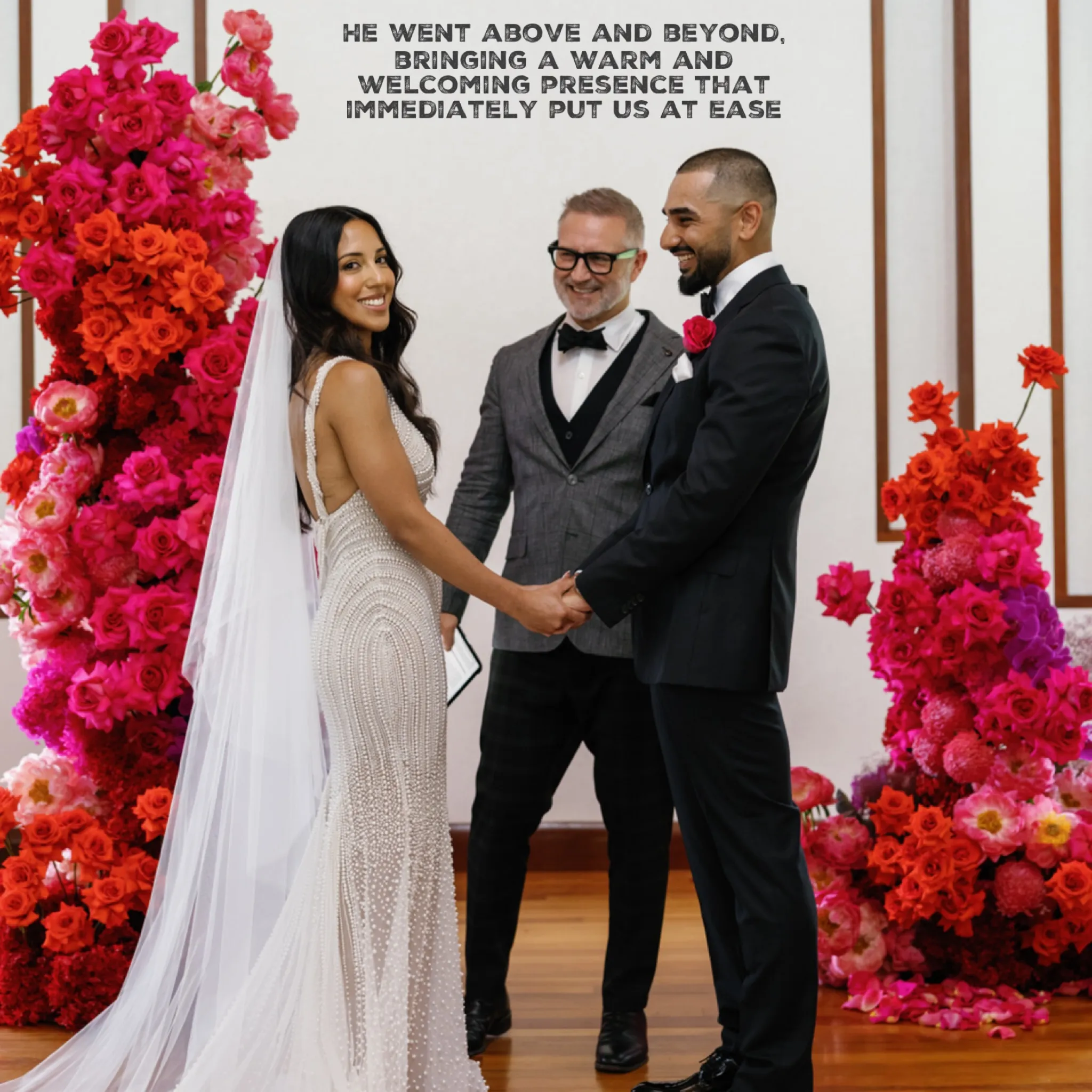 Jake Smith was the marriage celebrant for Veronica & Emmal at The Prideaux Estate, Ilkley, Queensland, and they gave him a five star rating for his wedding celebrant services.